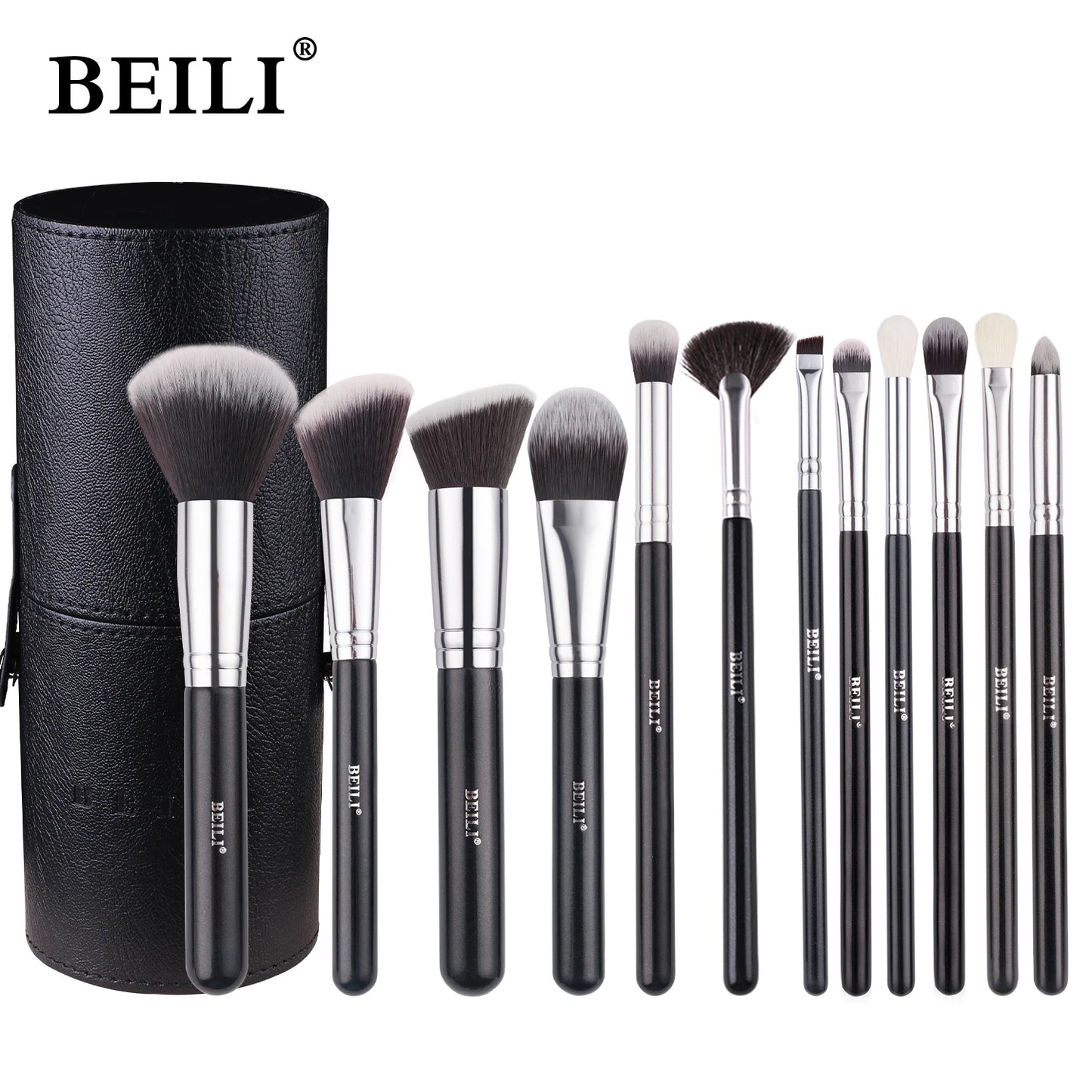 BEILI Black Makeup Brush Set