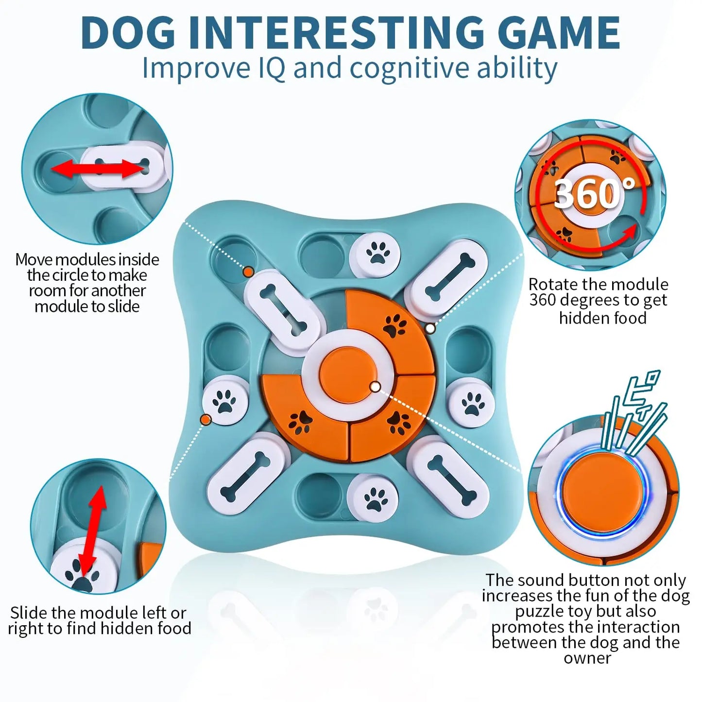 Interactive Dog Treat Puzzle