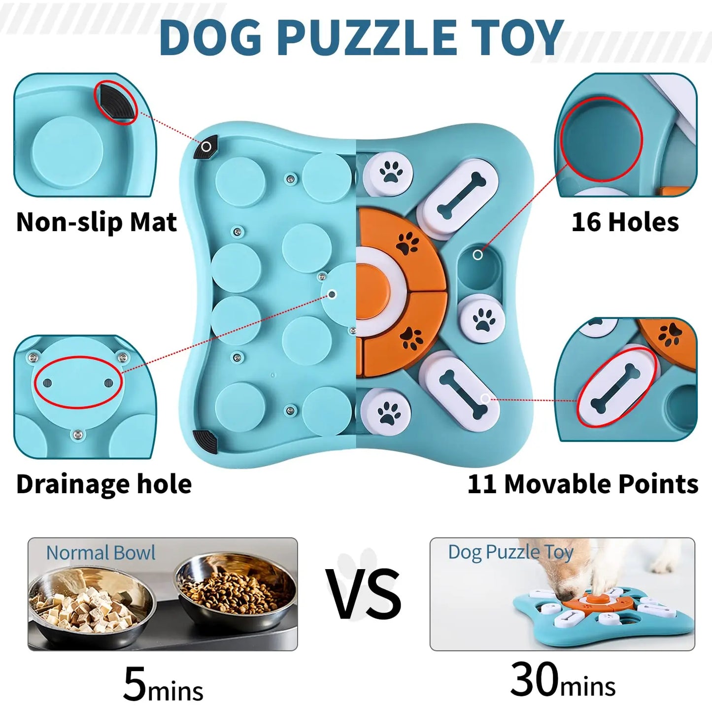 Interactive Dog Treat Puzzle